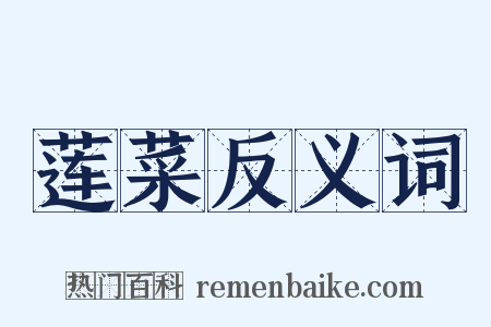 莲菜反义词是什么意思的图片